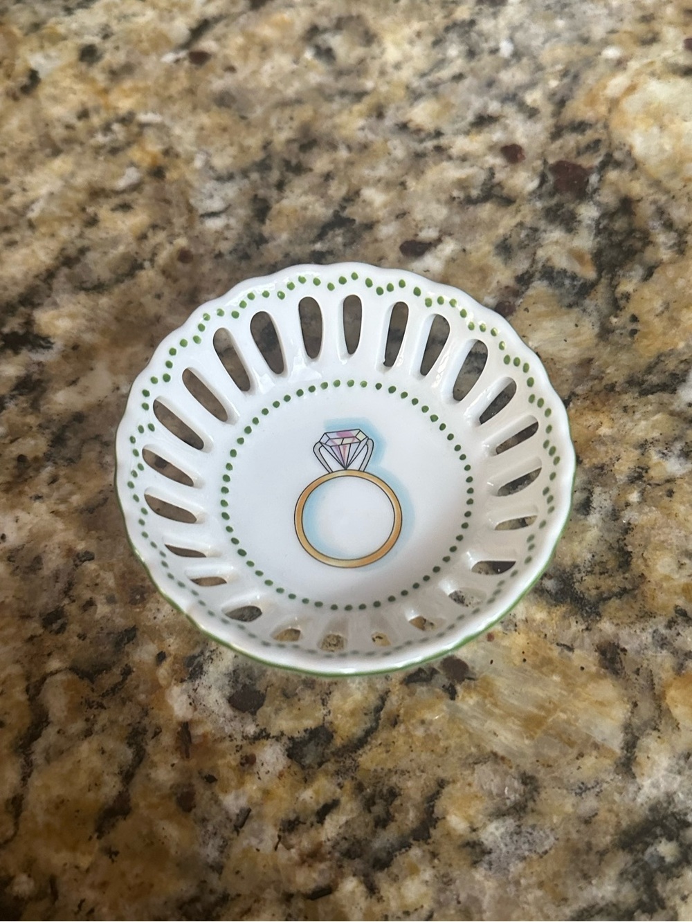 Ann Marie Murray Hand Painted Porcelain Ring Dish